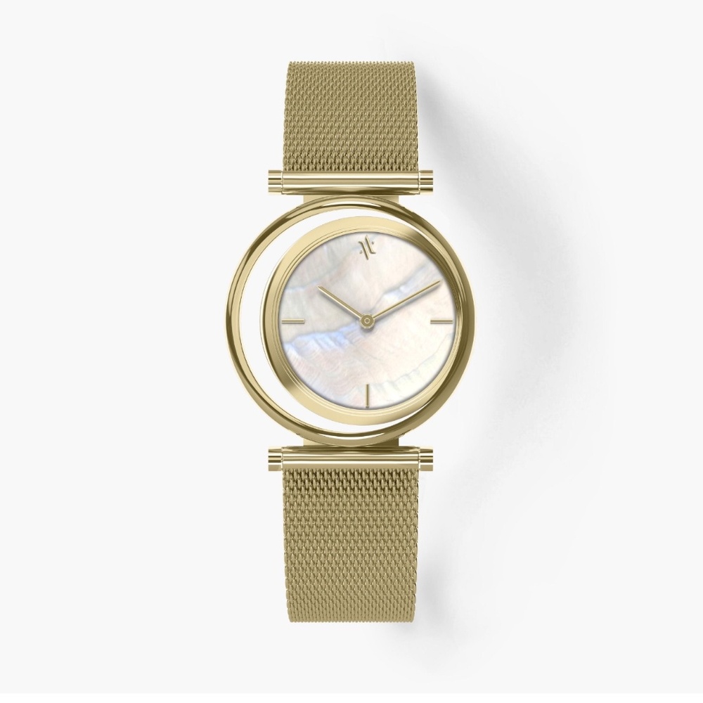 NWT Vanna eclipse pearl watch - gold